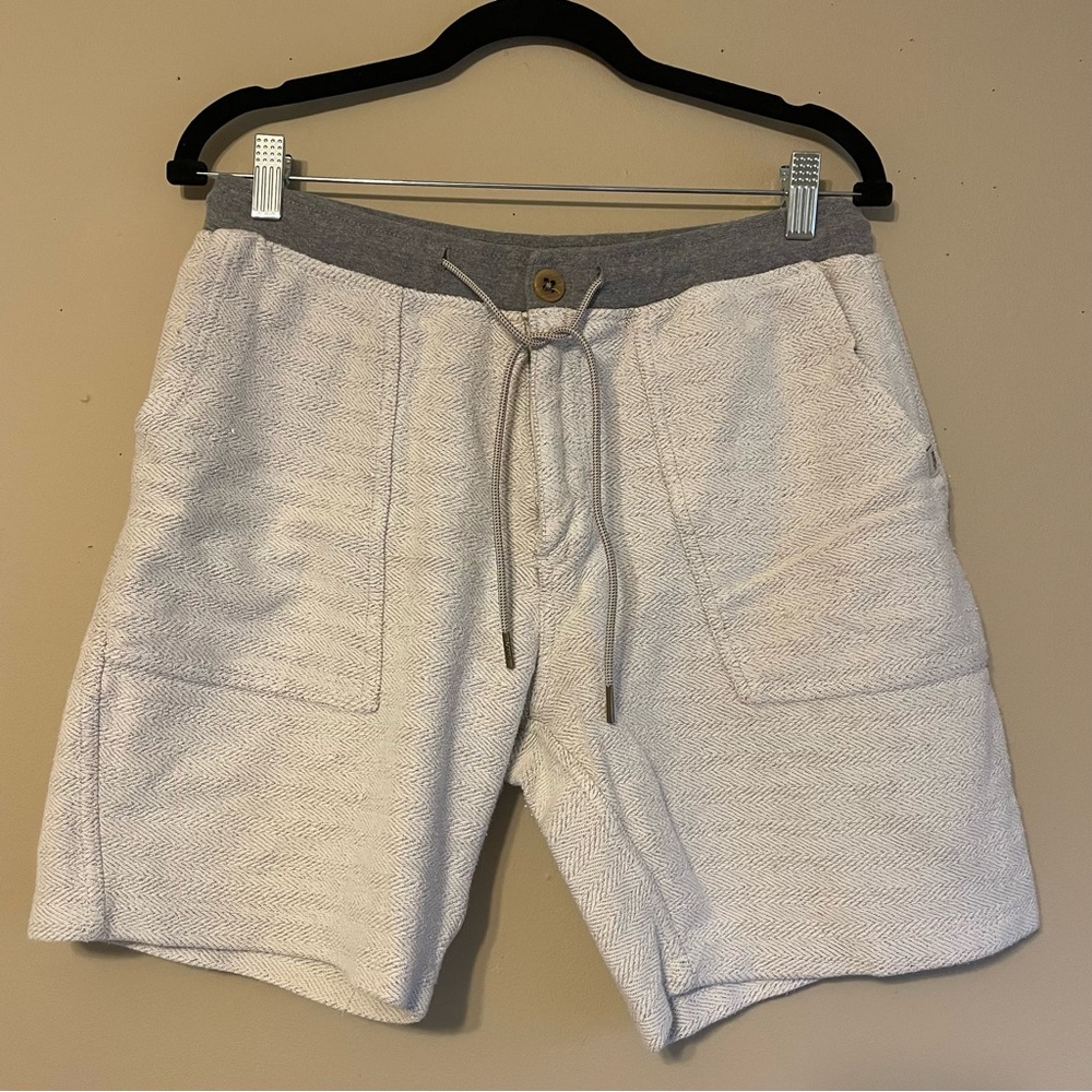 Vans Men’s White Gray Terrycloth 7” Shorts Size M Skate Surf